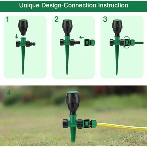 Rasensprenger 360° Drehbarer Sprinkler Für 4–7 M Bewässerung Großer FlächenGartensprenger Sprinkler Sprinkler Für Garten/Rasen/Bewässerung – Bild 4