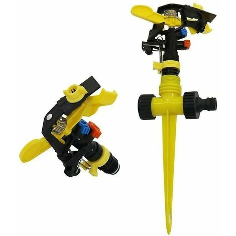 360-Grad-Rotationsstrahlsprinkler 1/2 Dual Outlet Rocker Nozzles Außengewinde Garden Farming Bewässerungssprinkler