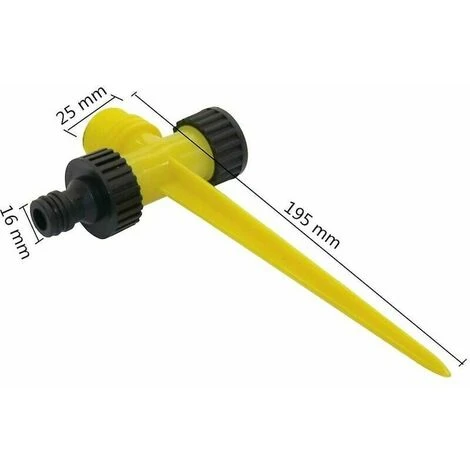 360-Grad-Rotationsstrahlsprinkler 1/2 Dual Outlet Rocker Nozzles Außengewinde Garden Farming Bewässerungssprinkler – Bild 3