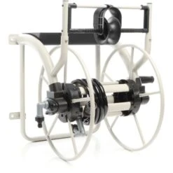 XPOtool Schlauchtrommel Aus Metall Zur Wandmontage Mit Handkurbel Für 60m Wasserschlauch Im Garten