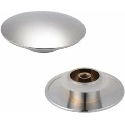 Pieces Abflussstopfen Aus Messing, Waschbecken-Abflussstopfen, Badezimmer-Waschbeckenstopfen, 66 Mm Abflussstopfen, Poliertes Chrom-Messing, Für Badewanne, Waschbecken, Waschbecken (Silber)