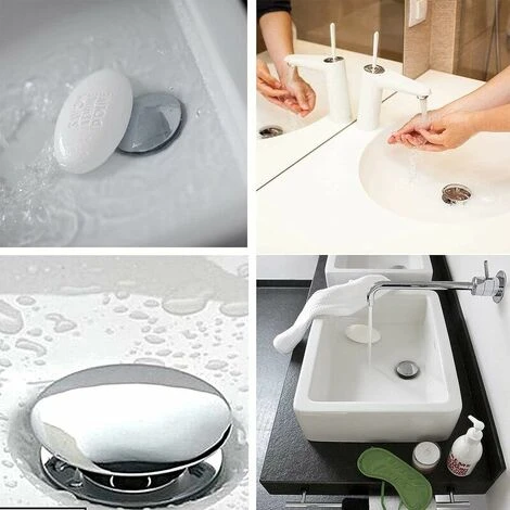 Pieces Abflussstopfen Aus Messing, Waschbecken-Abflussstopfen, Badezimmer-Waschbeckenstopfen, 66 Mm Abflussstopfen, Poliertes Chrom-Messing, Für Badewanne, Waschbecken, Waschbecken (Silber) – Bild 4