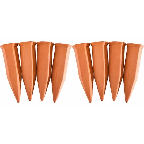 Bewässerungskegel, Terrakotta, 8er-Set, Für 1,5-l-Haustierflaschen, Pflanzgefäße Und Topfpflanzen, Terrakotta