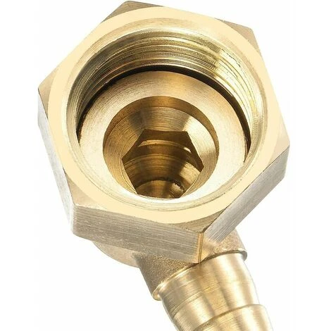 Schlauchtülle Messing Winkelstück 10 Mm X G1/2 Buchse Schlauchverbinder Auf Überwurfmutter Für Wasser Kraftstoff Luft 2er Pack – Bild 4