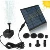 Solar-Springbrunnenpumpe, Wasserpumpe Mit 1,2 W Monokristallinem Solarpanel Für Gartenteich, Fischteich, Kleinen Teich, Schwarz
