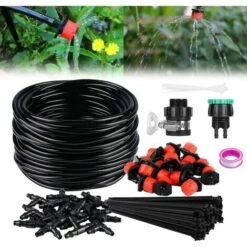 Tropfbewässerungsset, Automatisches DIY-Bewässerungssystem Mit Mikrosprinkler Und 15 M Schlauch Für Garten, Gewächshaus, Gemüsebeet, Rasen – 1 Stück