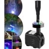 Springbrunnenpumpe Springbrunnenpumpe Teichpumpe Gartenpumpe Wasserpumpe Springbrunnenpumpe, 15W Mit LED-Beleuchtung