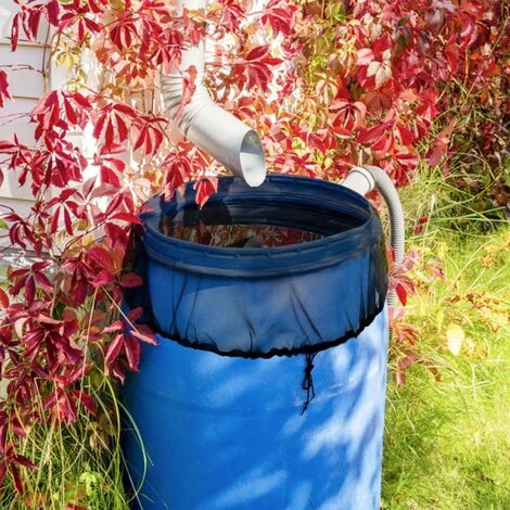 4 Stück Regentonnennetz Ø 95 Cm, Regentonnenschutznetz Mit Kordelzug, Verstellbares Schutznetz, Schutz Vor Mücken Und Blättern – Bild 2