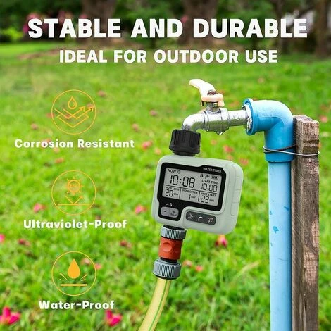 Bewässerungstimer Bewässerungstimer IPX5 Wasserdichter Manueller Automatischer Sprinkler Mit Großem LCD-Display Einfache Installation – Bild 5
