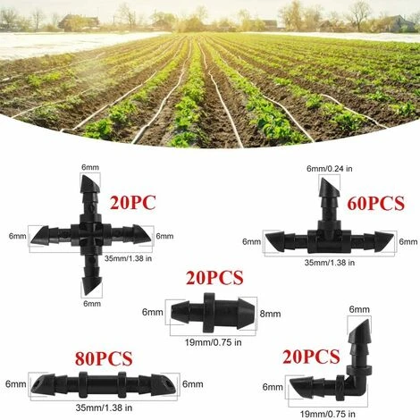 Gartenbewässerungssystem, Automatisches Bewässerungsset, 1/4-Zoll-Schlauchbewässerungsset-Anschluss Für Gewächshauspflanzen Im Garten, Gewächshaus, Gemüsebeet Und Rasen – Bild 2