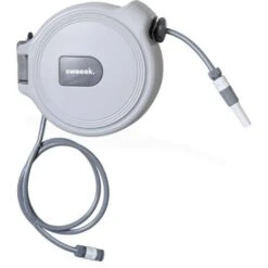 Automatische Gartenschlauchtrommel 20 M, Wandtrommel Mit Gartenschlauch, Anschlussstück Und Lanze Im Lieferumfang Enthalten