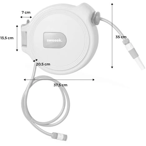 Automatische Gartenschlauchtrommel 20 M, Wandtrommel Mit Gartenschlauch, Anschlussstück Und Lanze Im Lieferumfang Enthalten – Bild 5